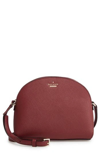 Shop Kate Spade Cameron Street Large Hilli Leather Crossbody Bag - Red In Sienna