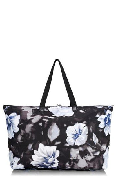 Shop Tumi Voyageur Just In Case Packable Nylon Tote - Black In Photo Floral