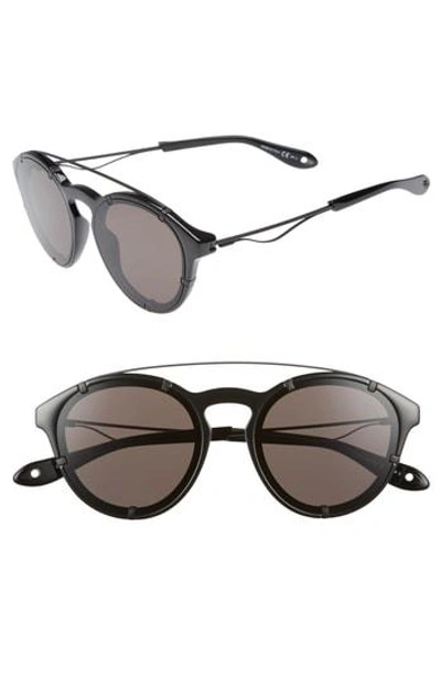 Shop Givenchy 54mm Round Polarized Sunglasses - Black