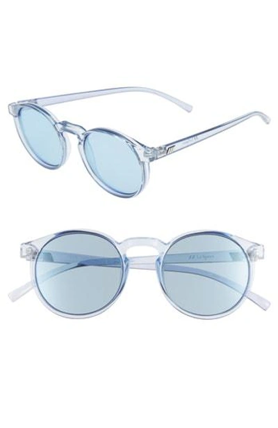 Shop Le Specs Teen Spirit Deaux 50mm Round Sunglasses - Chambray
