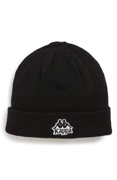 Shop Kappa Logo Knit Beanie - Black