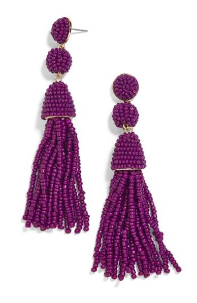 Shop Baublebar Granita Beaded Tassel Earrings In Purple