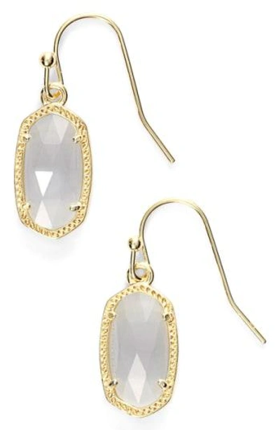 Shop Kendra Scott Lee Small Drop Earrings In Gold Slate