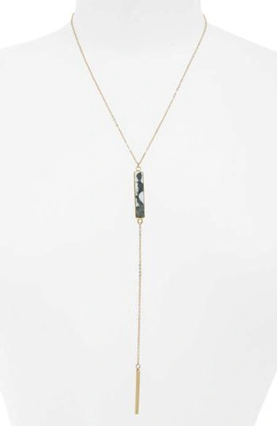 Shop Panacea Bar Stone Y Necklace In White