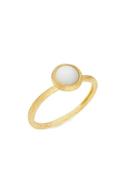 Shop Marco Bicego 'jaipur' Stackable Ring In Yellow Gold/ Mother Of Pearl