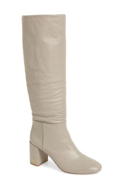 Shop Tory Burch Brooke Slouchy Boot In Dust Storm Leather