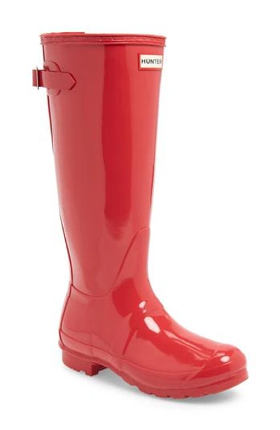 Shop Hunter Adjustable Back Gloss Rain Boot In Flare