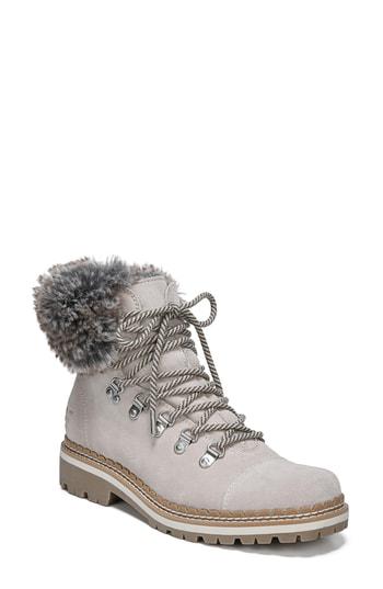 sam edelman bowen bistro suede and faux fur hiking boots