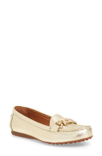 Shop Kate Spade Carson Loafer In Gold Metallic