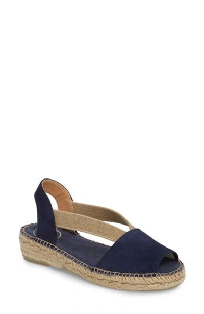 Shop Toni Pons Ella Espadrille Sandal In Navy Suede