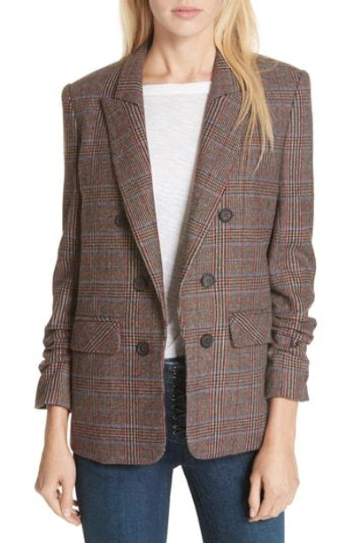 Beacon Check Dickey Jacket In Brown Orange