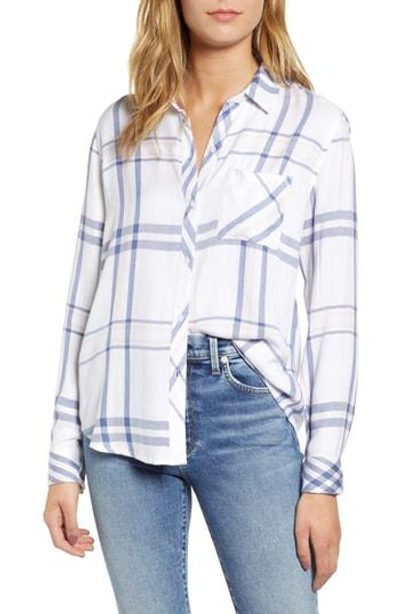 Shop Rails Hunter Plaid Shirt In Indigo Powder Blush