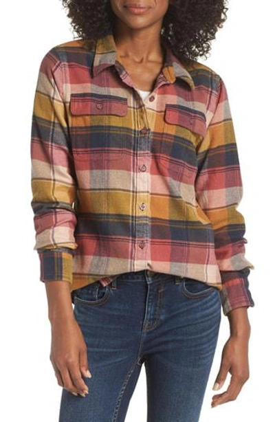 Shop Patagonia Fjord Flannel Shirt In Kiln Pink