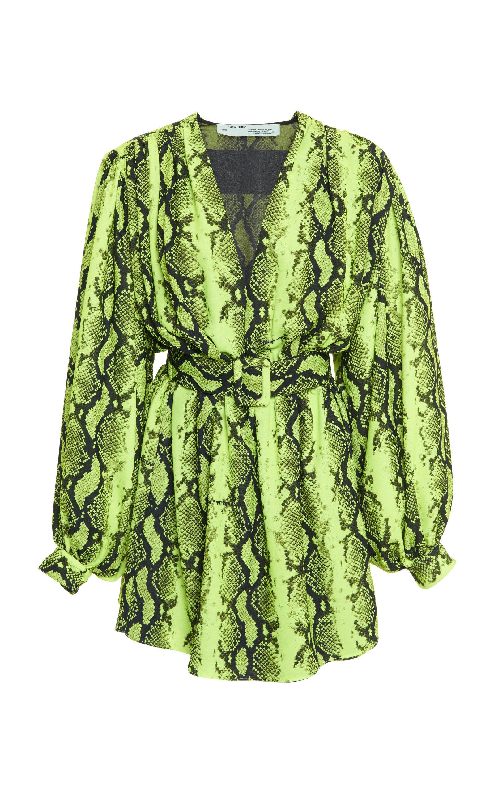 off white python dress