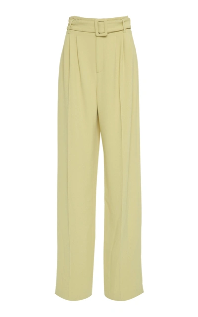 Shop Off-white Wide-leg Pleated High-rise Pants In Neutral