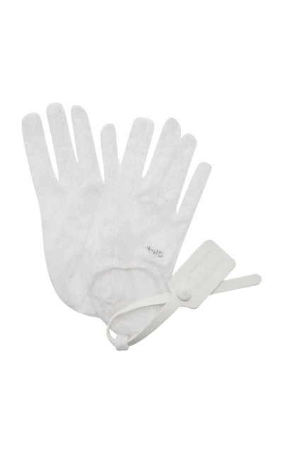 Shop Off-white Lace Gloves In White