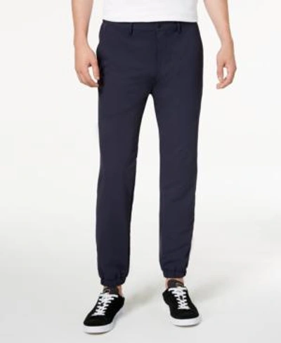 Shop Dkny Men's Slim-straight Fit Tech Joggers In Total Eclipse