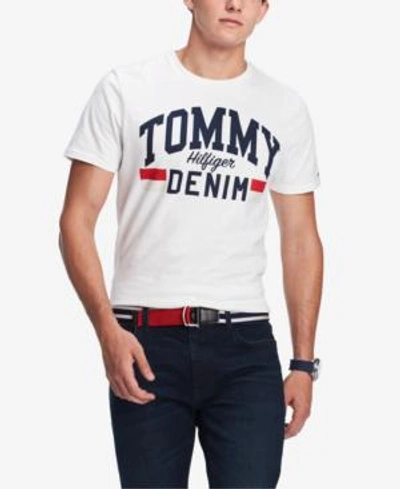 Shop Tommy Hilfiger Men's Rivers Graphic T-shirt, Created For Macy's In Snow White