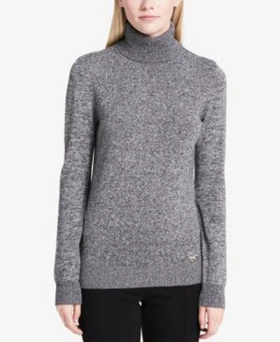 Shop Calvin Klein Marled Turtleneck Sweater In Oxford