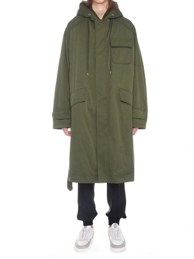 Shop Juunj Juun.j Hooded Parka In Green