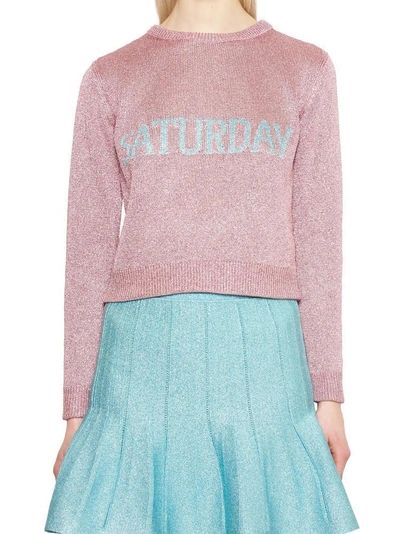 Shop Alberta Ferretti Rainbow Week Saturday Sweater In Pink