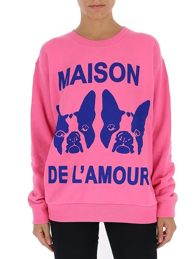 Shop Gucci Maison De L'amour Sweatshirt In Pink