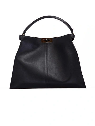 Shop Fendi Peekaboo Tote Bag In Black