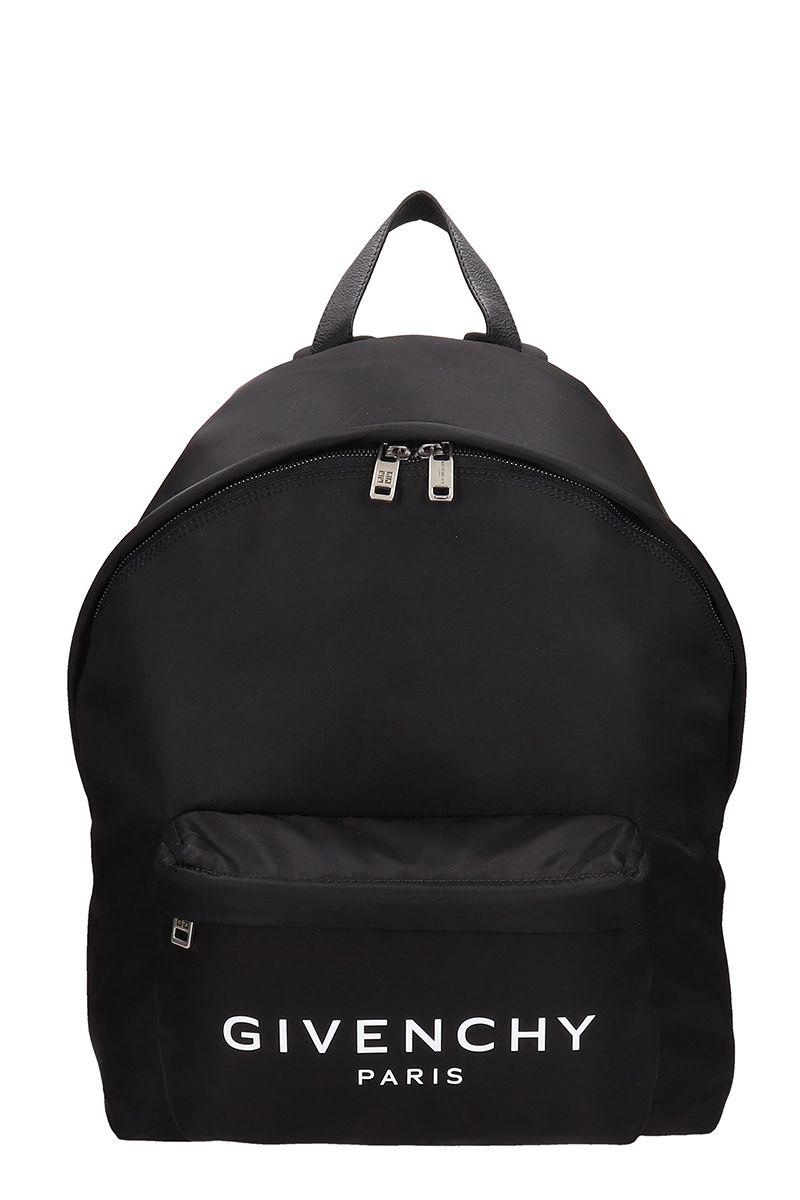 Givenchy Urban Black Nylon Backpack In Black White | ModeSens