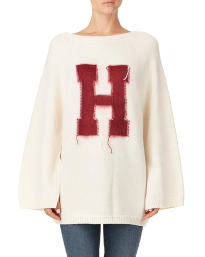 Shop Tommy Hilfiger Wool Blend Sweater In Snow White