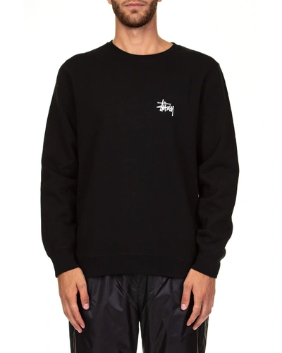 Shop Stussy Cotton Blend Sweatshirt In Black