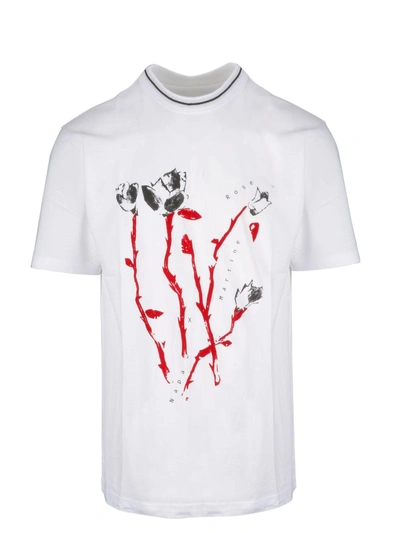 Shop Napa By Martine Rose Napa Martine Rose Graphic Rose Print T-shirt In Basic