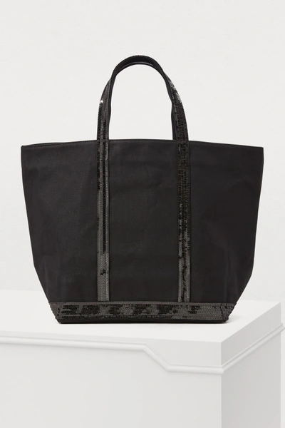 Shop Vanessa Bruno Medium+ Sequined Canvas Tote Bag
