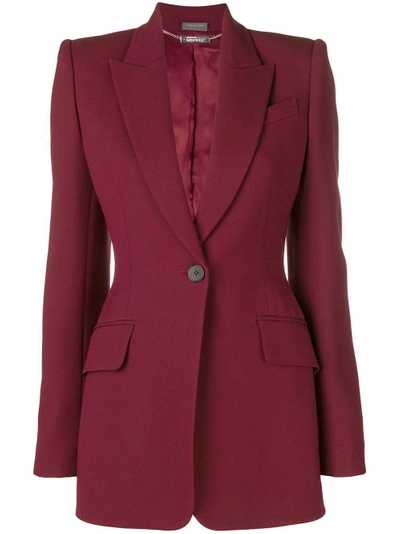 Shop Alexander Mcqueen Perfectly Fitted Jacket In Red