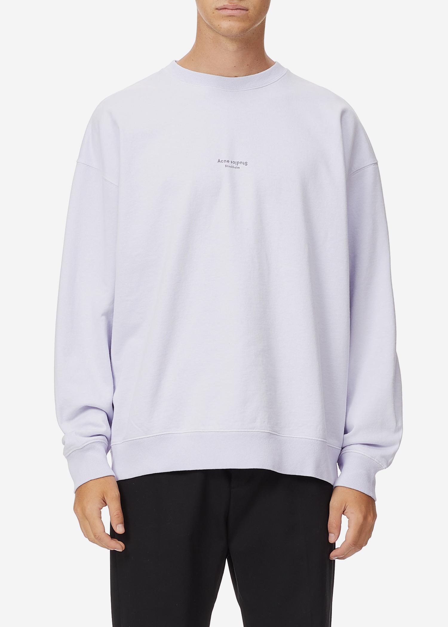 Acne Studios Oversized Sweatshirt In Light Purple | ModeSens