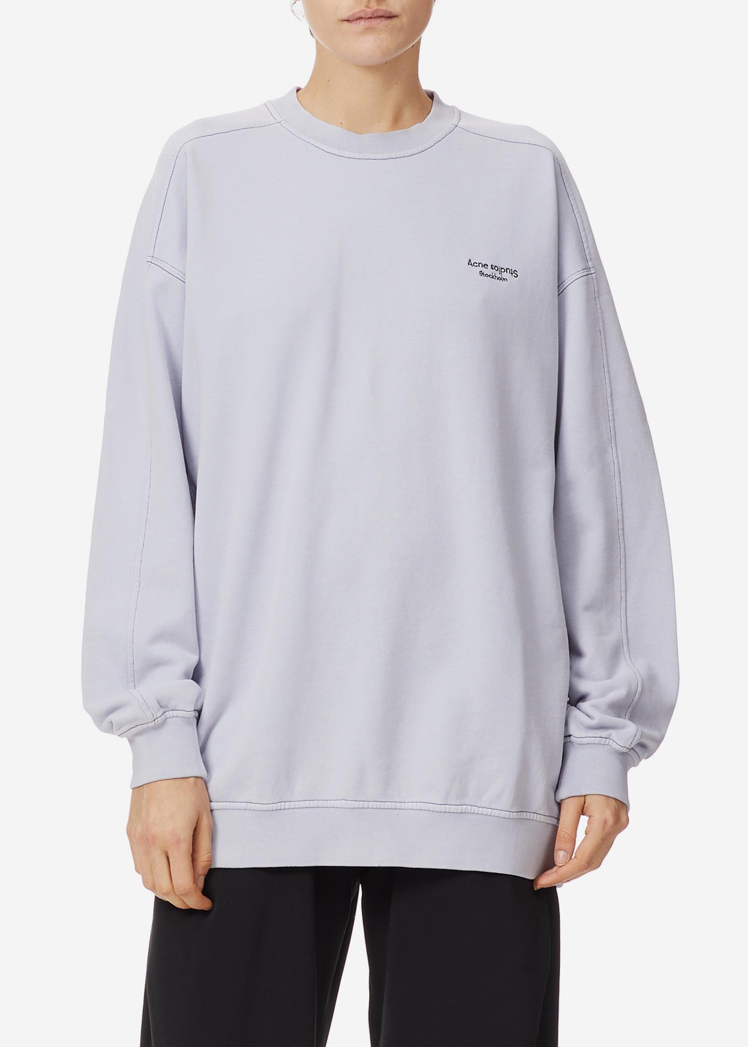 washed crew neck sweatshirt