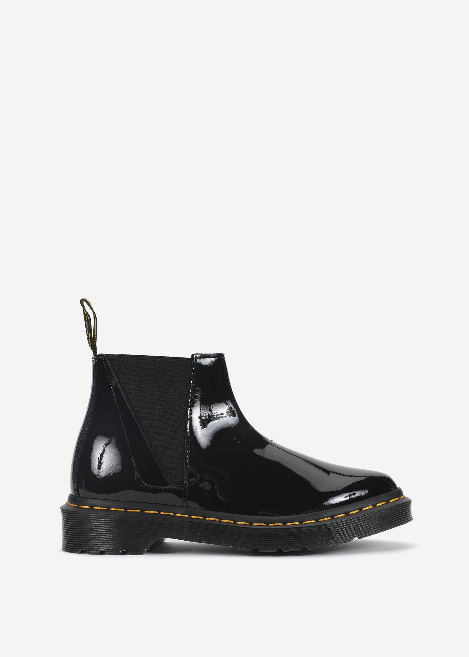 dr martens bianca patent chelsea boots