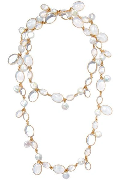 Shop Loulou De La Falaise Gold-plated Pearl And Bead Necklace In White