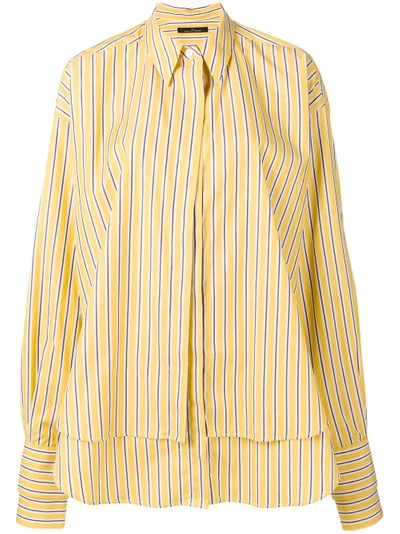 Shop Rokh Layered Oversize Shirt In Yellow