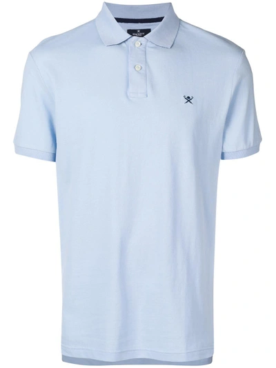 Shop Hackett Logo Polo Shirt - Blue