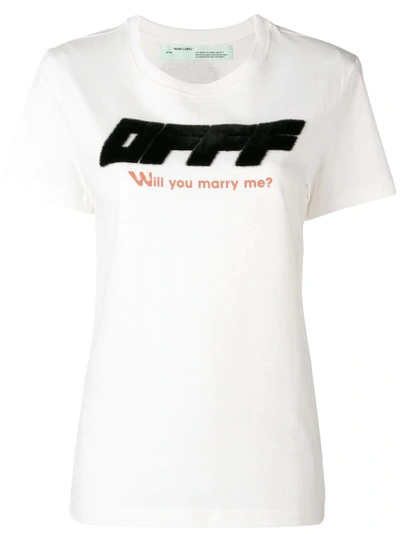 Shop Off-white 'will You Marry Me' T-shirt - Weiss