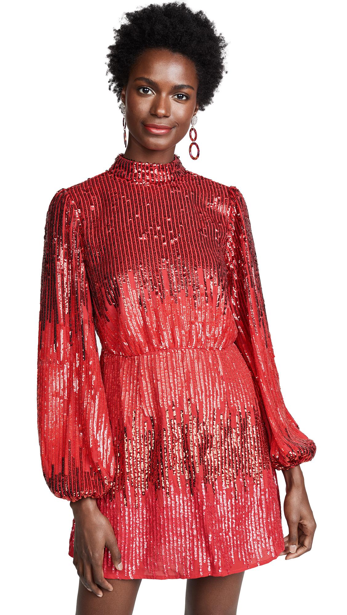 rixo red sequin dress