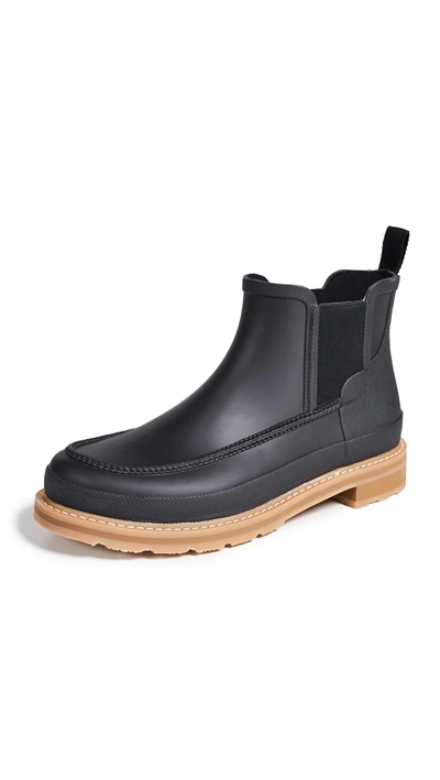 Shop Hunter Lightweight Mocc Toe Short Boots In Black