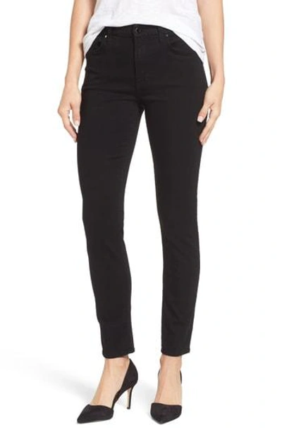 Shop Jen7 Skinny Jeans In Riche Touch Black Noir