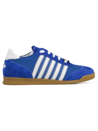 Shop Dsquared2 Leather Sneaker In Blue