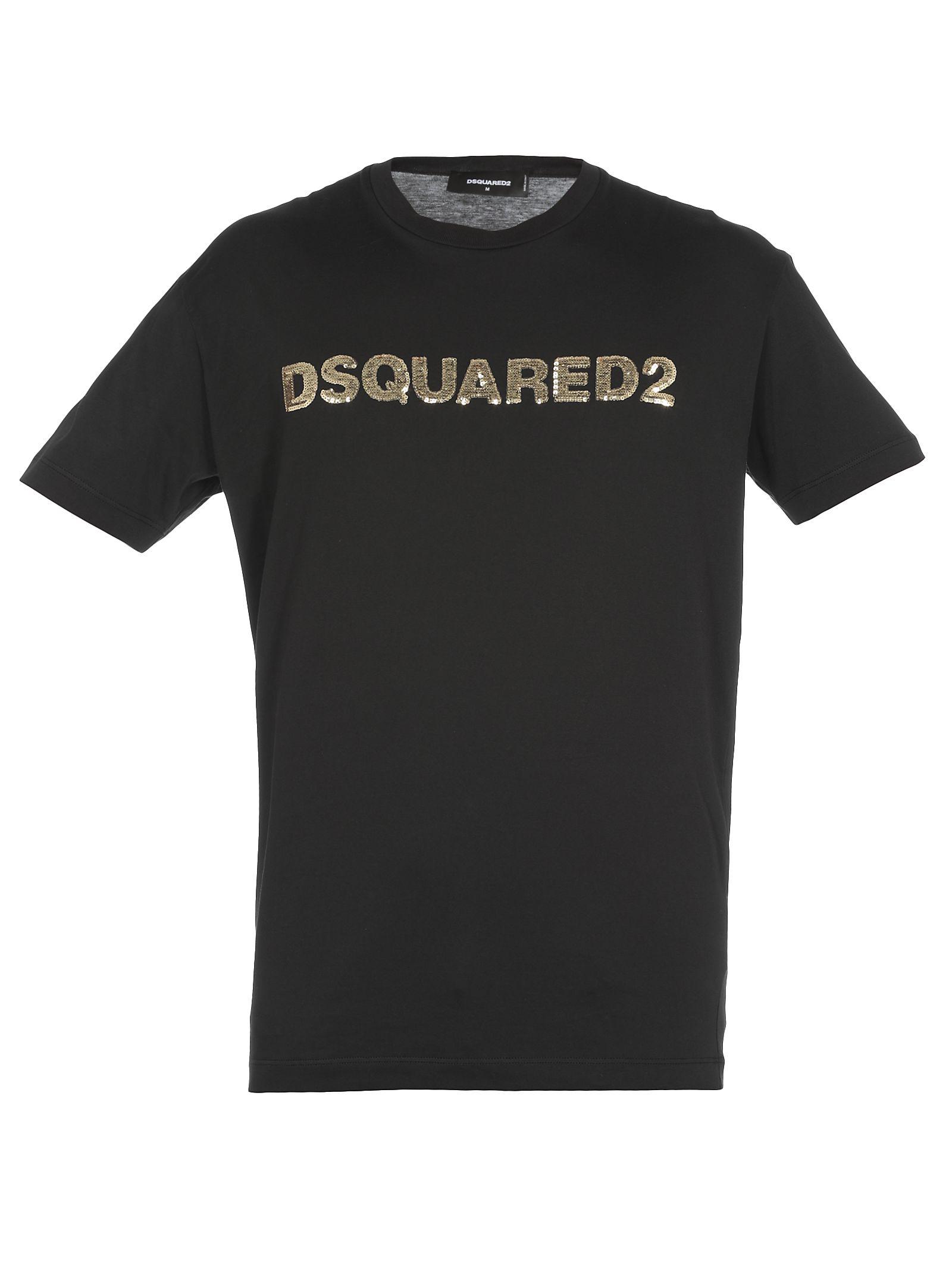black and gold dsquared t shirt