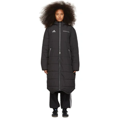 Gosha Rubchinskiy Black Adidas Originals Edition Long Puffer Jacket In 1  Black | ModeSens
