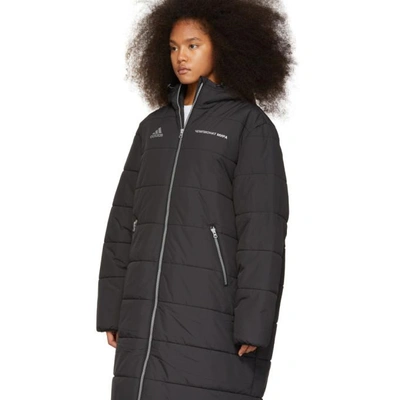 Shop Gosha Rubchinskiy Black Adidas Originals Edition Long Puffer Jacket In 1 Black
