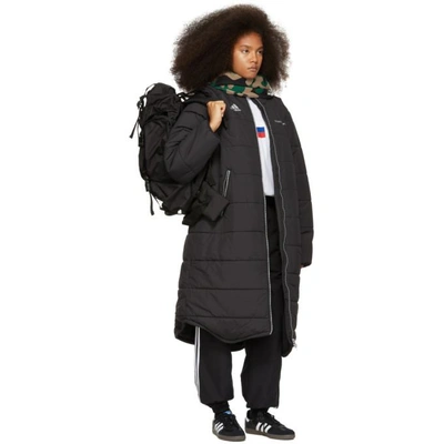 Shop Gosha Rubchinskiy Black Adidas Originals Edition Long Puffer Jacket In 1 Black
