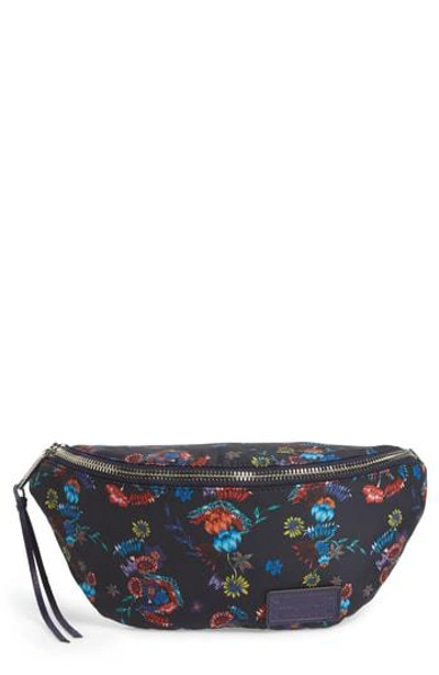 Shop Rebecca Minkoff Nylon Belt Bag - Blue In Floral Blue