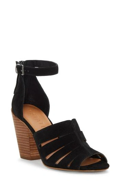 Shop 1.state Nallay Block Heel Sandal In Black Suede